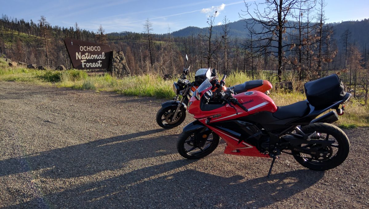 Bikesinfront of Ochoco Forest sign.jpg